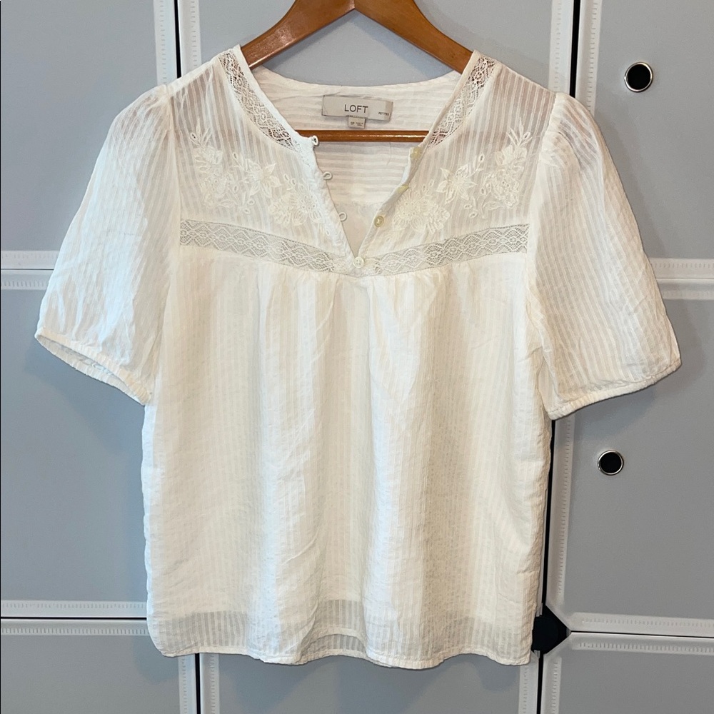 LOFT white Blouse